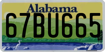 AL license plate 67BU665