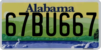 AL license plate 67BU667