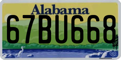 AL license plate 67BU668