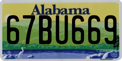 AL license plate 67BU669