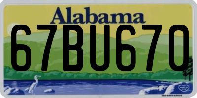AL license plate 67BU670