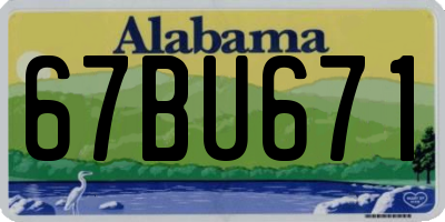 AL license plate 67BU671