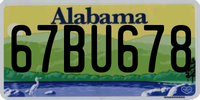 AL license plate 67BU678