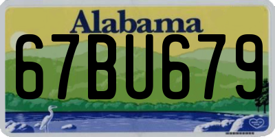 AL license plate 67BU679