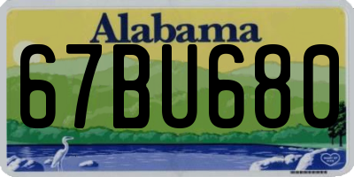 AL license plate 67BU680