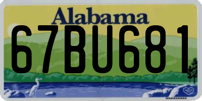AL license plate 67BU681