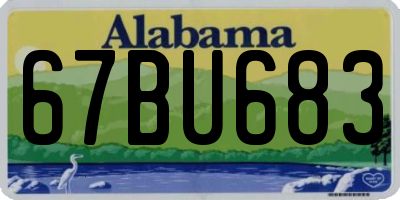 AL license plate 67BU683