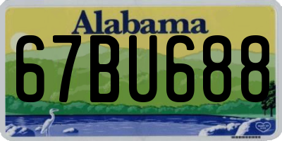 AL license plate 67BU688