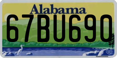 AL license plate 67BU690