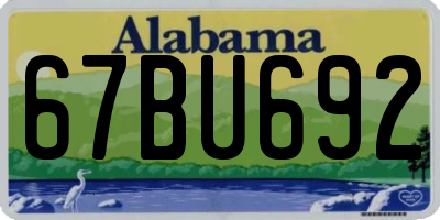 AL license plate 67BU692