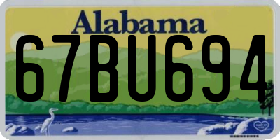 AL license plate 67BU694