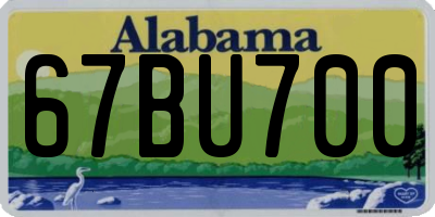 AL license plate 67BU700