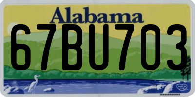 AL license plate 67BU703