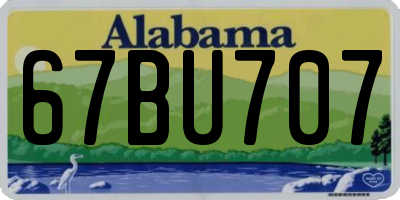 AL license plate 67BU707