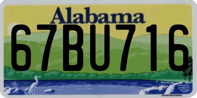 AL license plate 67BU716