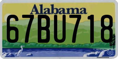 AL license plate 67BU718