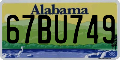 AL license plate 67BU749