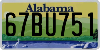 AL license plate 67BU751