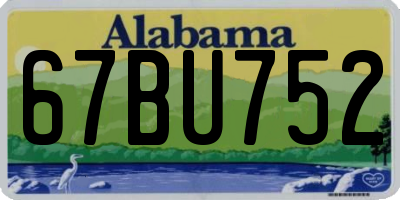 AL license plate 67BU752