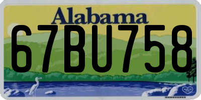 AL license plate 67BU758