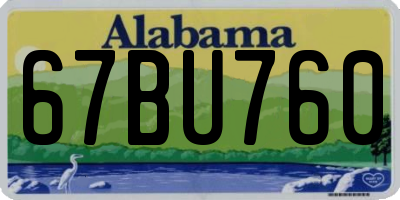 AL license plate 67BU760