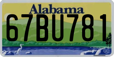 AL license plate 67BU781