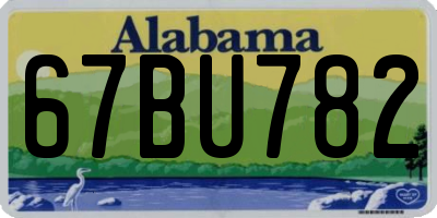 AL license plate 67BU782