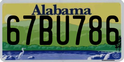 AL license plate 67BU786