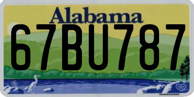 AL license plate 67BU787