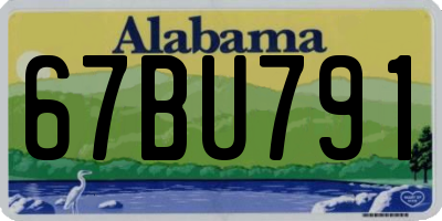 AL license plate 67BU791