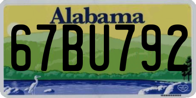 AL license plate 67BU792