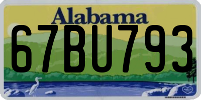AL license plate 67BU793