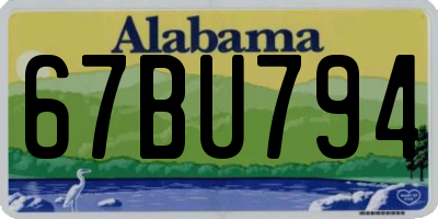 AL license plate 67BU794