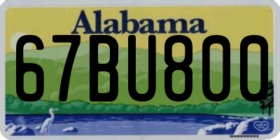 AL license plate 67BU800