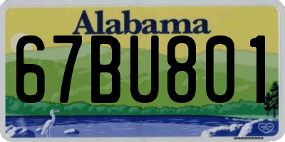 AL license plate 67BU801