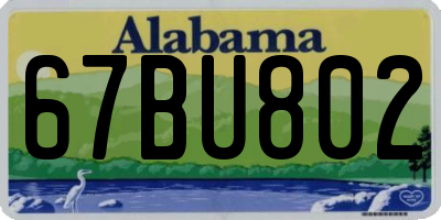 AL license plate 67BU802