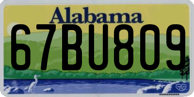 AL license plate 67BU809