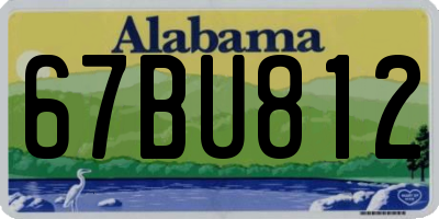 AL license plate 67BU812