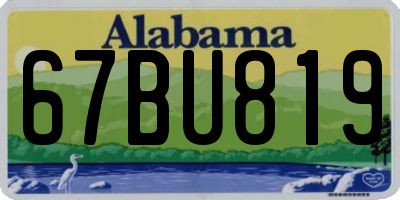 AL license plate 67BU819