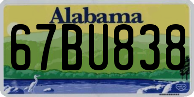 AL license plate 67BU838