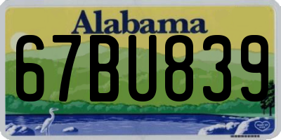 AL license plate 67BU839