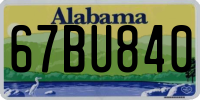 AL license plate 67BU840