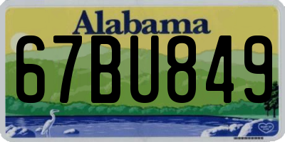 AL license plate 67BU849