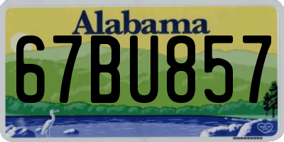 AL license plate 67BU857