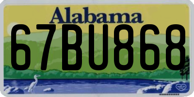 AL license plate 67BU868