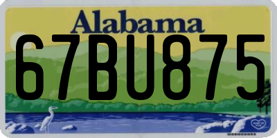 AL license plate 67BU875