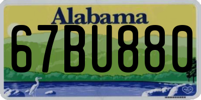 AL license plate 67BU880