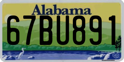 AL license plate 67BU891