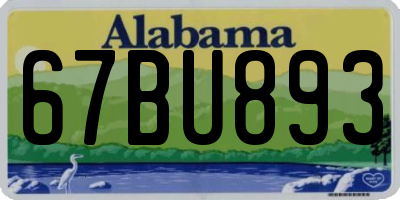 AL license plate 67BU893