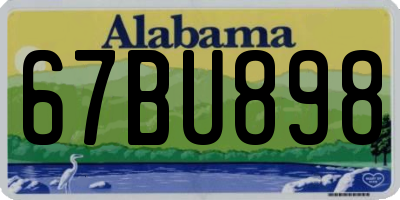 AL license plate 67BU898
